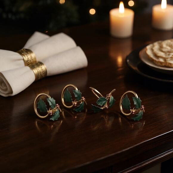 Lenox Holiday Napkin Rings - Picture 1 of 6